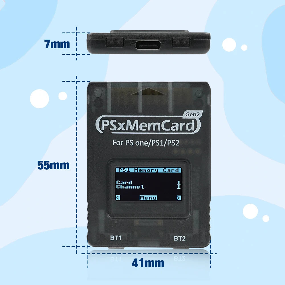Bitfunx Three Colors PSxMemCard Gen2 Sd2psXtd With MicroSD Card for PlayStation1 PS one Playstation2 Game Consoles