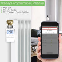 MOES Tuya ZigBee3.0 Radiator Actuator Valve Smart Thermostat Temperature Controller Internal Sensor TRV Voice Control with Alexa