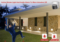 Anpviz 8MP Dual Lens POE Camera Ultra Wide Angel 180° Panoramic Security Camera AI Human Vehicle Detection Audio Warning Alarm