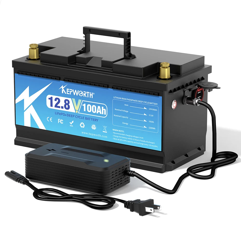 Limited Time Promotion EU Stock 12V Lifepo4 Battery 100Ah 120Ah 200Ah Support  Series/Parallel for RV Marine Trolling Motor