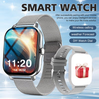 Sports smart watch, fitness activity detector, Bluetooth calling, message reminder view, unisex, suitable for Android and iPhone