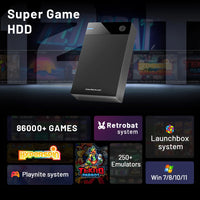 Kinhank Super Console 12T HDD 6 in 1 Multiple Systems with Hyperspin Launchbox Retrobat Playnite 86000+ Games For PS3/PS2/PSP