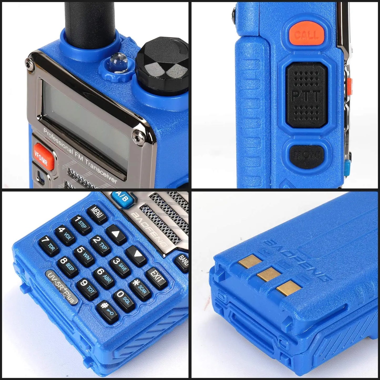 BAOFENG UV-5R+ Plus Two Way Radio, Long Range for Adults Rechargeable with Earpiece, Walkie Talkie，144-148 420-450MHz, Qualette