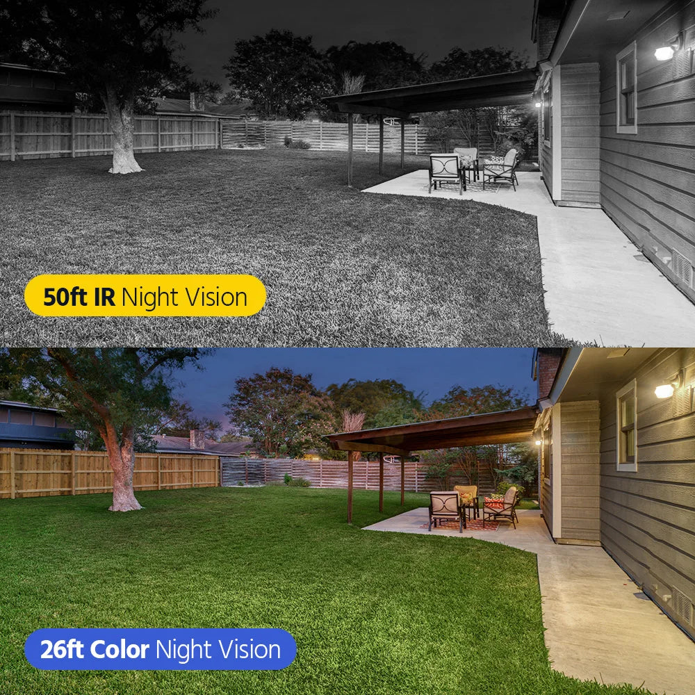 Annke 4MP solar security cameras 4CH NVR Video Surveillance Kit color Night Vision Two-way voice 2k wireless security cameras