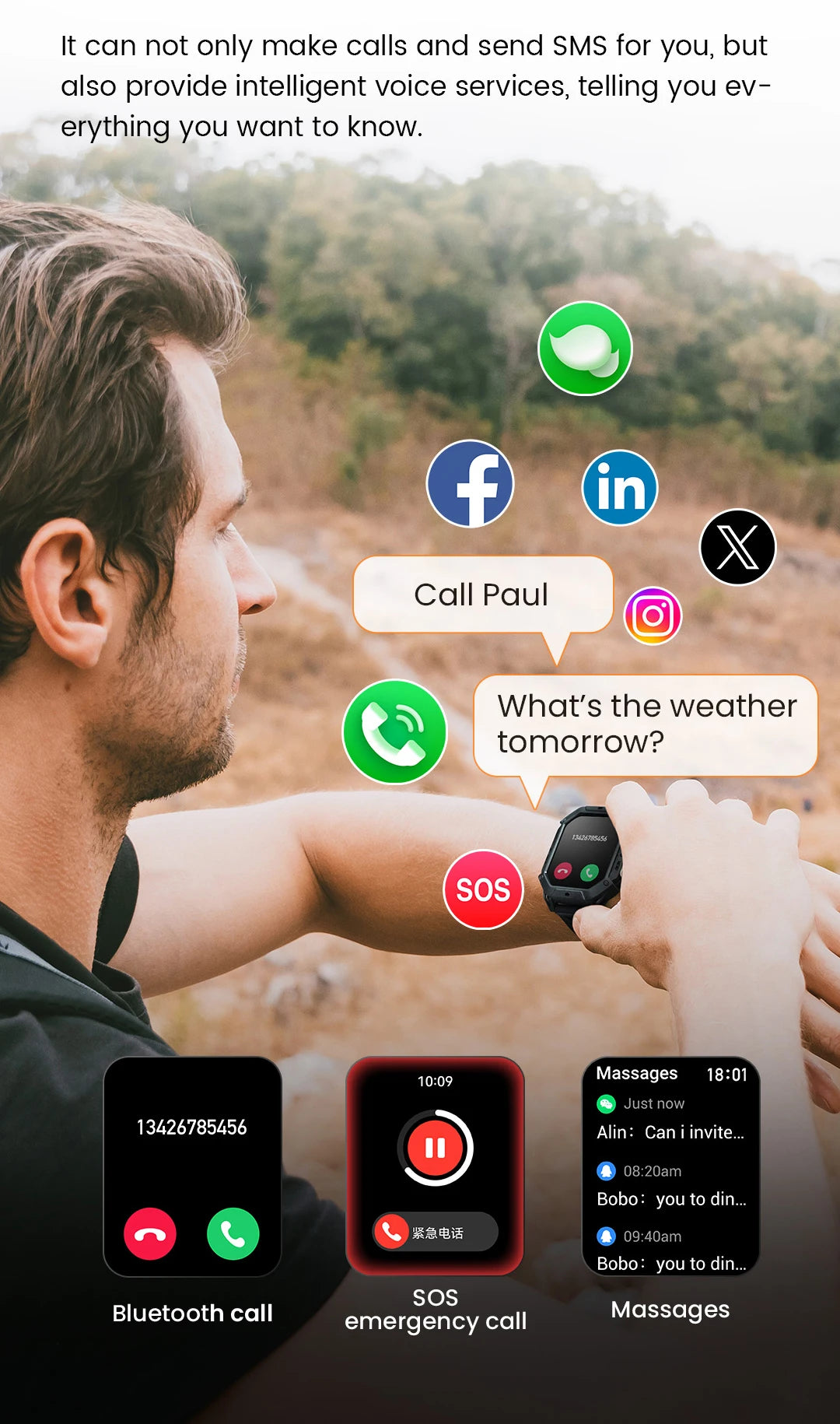 HAYLOU IRON N1 Smartwatchs 2.13’’ AMOLED Display 5ATM Waterproof Bluetooth Call Outdoor Sport Smart Watch 30 Days Battery Life