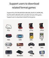 MIYOO Mini Plus Portable Retro Handheld Game Console 3.5''IPS HD Screen Linux System Mini + Classic Gaming Emulator Players Gift