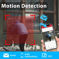 VIKYLIN 180° Panoramic View 4MP Dual-Lens PoE Security IP Camera CCTV Home Outdoor Video Surveillance POE Security camera Onvif