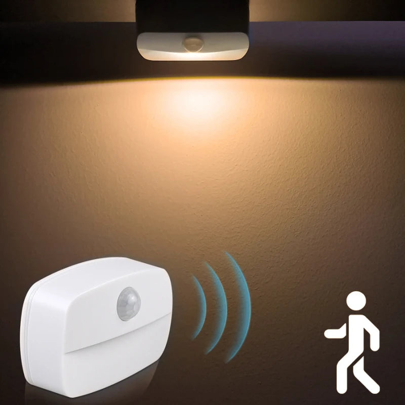 1Pcs LED Night Light Wireless PIR Motion Sensor Lights Corridor Closet Stair Room Lamps Energy Saving Night Lamp Smart Home