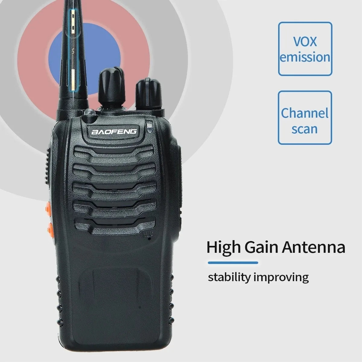 Baofeng 6Pcs BF 888S Walkie Talkie UHF 400 470MHz Long Range Two Way Ham Radios Transceiver for Hunting Hotel