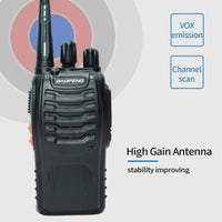 Baofeng 6Pcs BF 888S Walkie Talkie UHF 400 470MHz Long Range Two Way Ham Radios Transceiver for Hunting Hotel