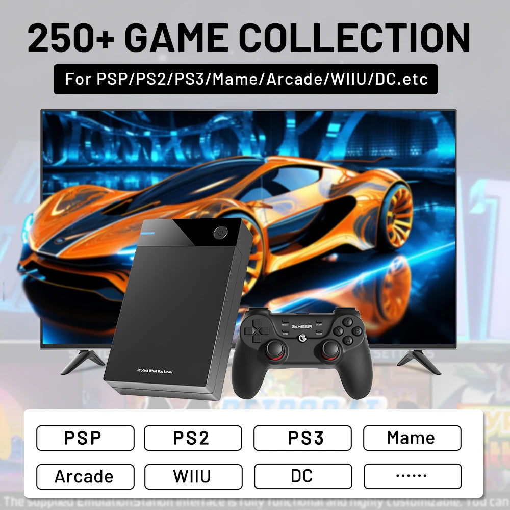 Kinhank Super Console 12T HDD 6 in 1 Multiple Systems with Hyperspin Launchbox Retrobat Playnite 86000+ Games For PS3/PS2/PSP