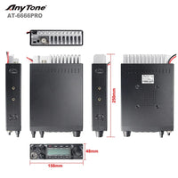 New AnyTone AT-6666 Pro 10 Meter Radio High Power 80W/50W Mobile Radio SSB(PEP)/FM/AM/PA/VOX/NRC Mode Long Range Two Way Radio