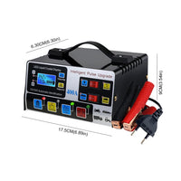 400A Heavy Duty Smart Battery Charger LCD Display Car Battery Charger 12/24V Intelligent Pulse Repair Charger High Power