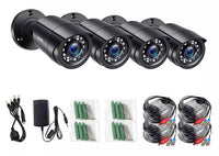 ZOSI 1080P 4 Pack HD TVI Security Cameras Outdoor Indoor Weatherproof Bullet Surveillance Camera for Analog CCTV DVR System