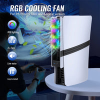 For PS5 Pro/PS5 Slim Cooling Fan Efficient Cooling System External Fan Cooler for Playstation 5 Pro/Slim Disc & Digital Edition