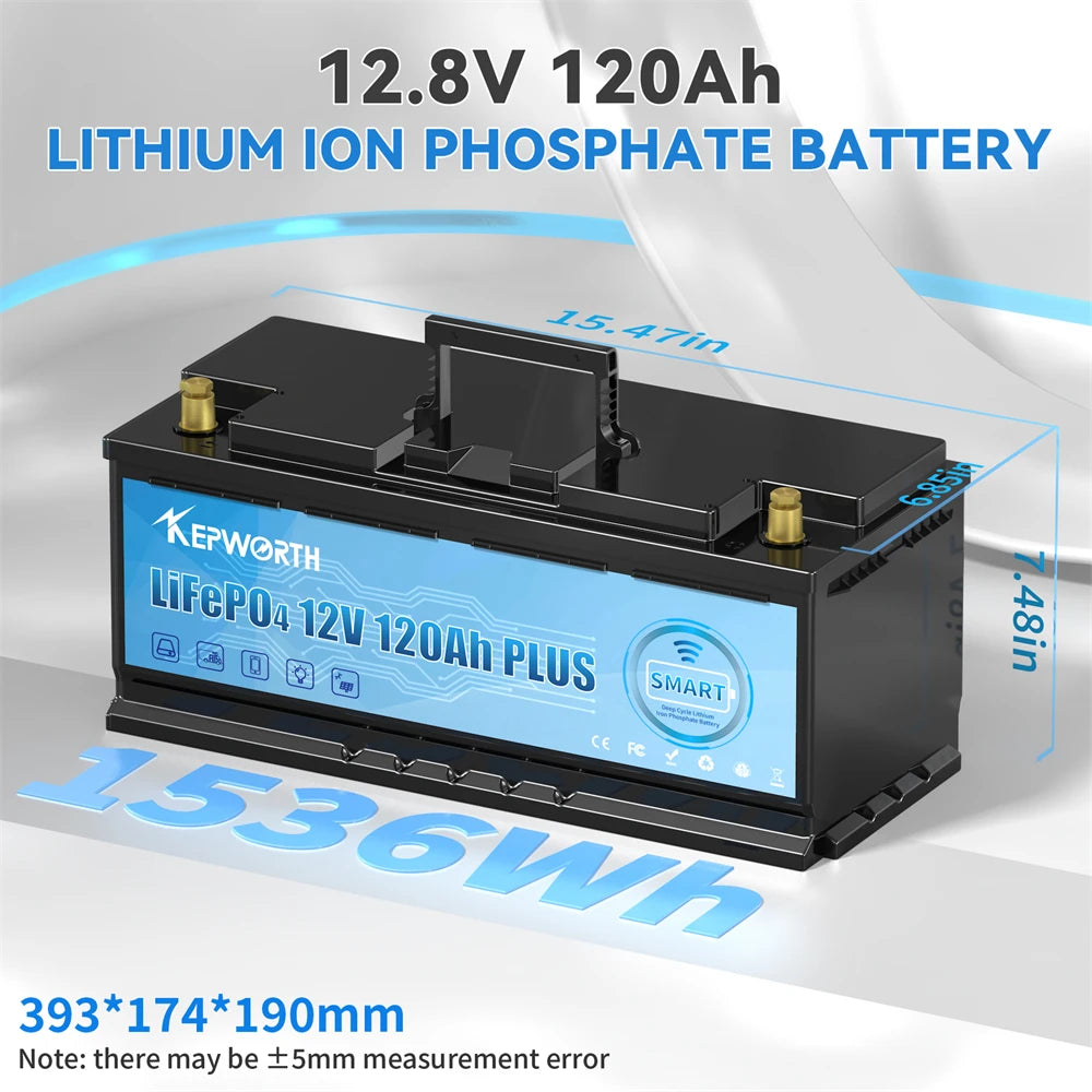 Limited Time Promotion EU Stock 12V Lifepo4 Battery 100Ah 120Ah 200Ah Support  Series/Parallel for RV Marine Trolling Motor