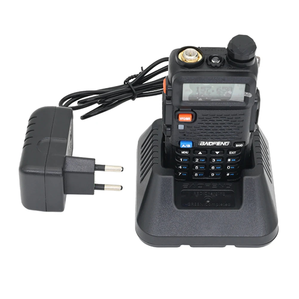 UV-5R Walkie Talkie 5W Dual Band Two Way Radio Commutator VHF/UHF 136-174MHz &400-520MHz Handheld Station Receiver Ham Radio Set