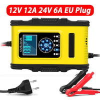 12V-24V 7-stage smart Car Battery-Charger Full Automatic 10A Digital Car Battery Charger  Pulse Repair for AGM GEL WET Lead Acid