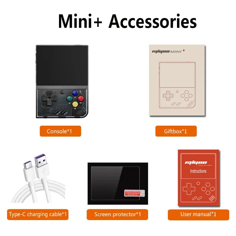 Miyoo Mini Plus Retro Handheld Console, 3.5'' IPS Screen, Linux Open Source Gaming Device