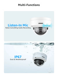 ANNKE 4K 8CH POE Network Video Surveillance System NVR Recorder With 8PCS 4PCS 8MP Audio Recording Security Ip Camera
