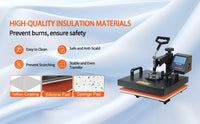 Combo Heat Press Machine4/5/6/7/8 in 1 38*38CM  Muntifunctional Sublimation Printer Transfer for Mug Hat Plate T-Shirt
