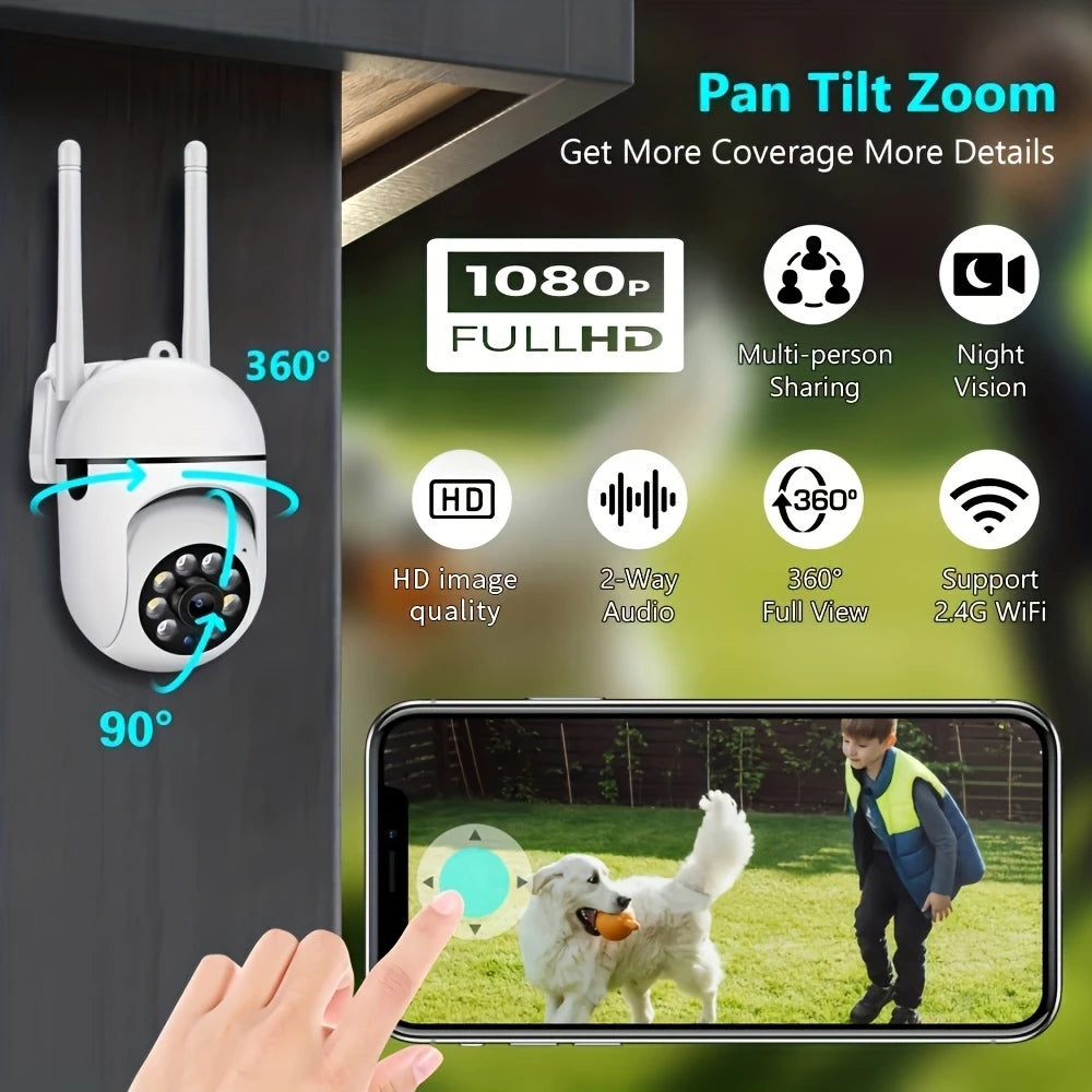 BoyKeep 1080P WiFi Bulb Surveillance Camera Color Night Vision Motion Tracking Indoor Outdoor Security Monitor Camera Y108