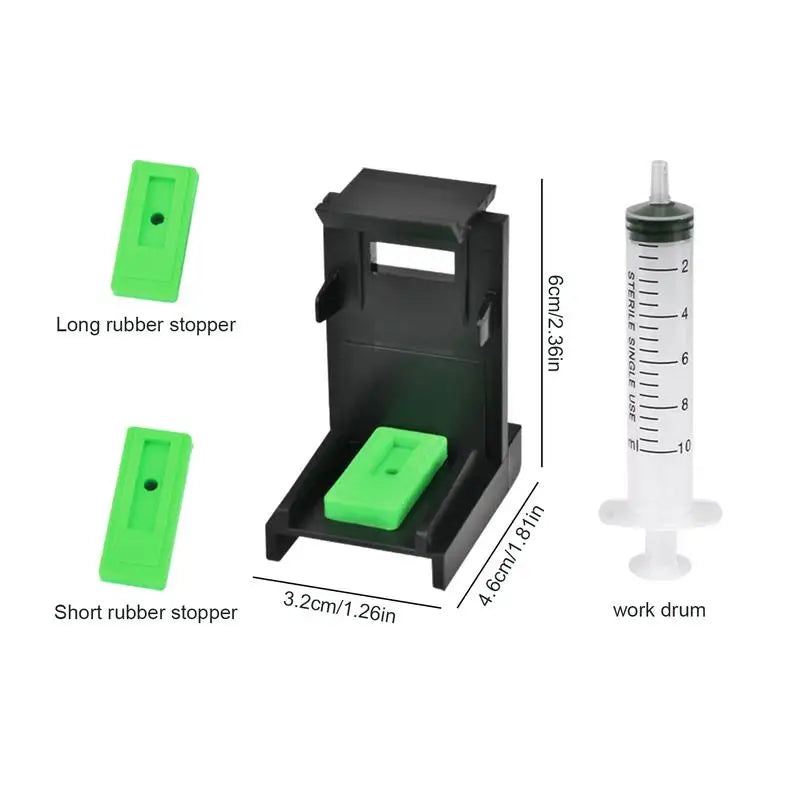 Ink Refill Tool Kit Syringe Tool Kit Multifunctional Ink Refill Cartridge Clip Inkjet Printer Cartridges Refill Kit Convenient