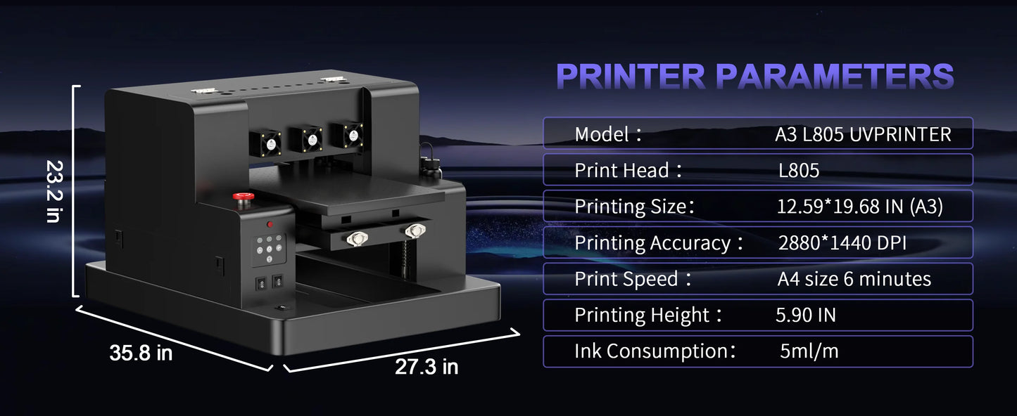 OYfame US EU Stock A3 A4 DTF Printer impresora UV dtf A3 For Epson XP600 T shirt Printing Machine A3 For L805 UV DTF Printer A3
