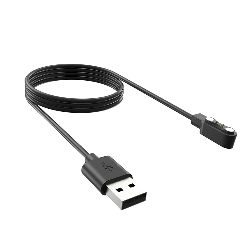 Magnetic Smart Watch Charger Multiple Protection USB 2 Pin Charging Cord 1M Smart Bracelet Charging Cable for Zeblaze Vibe 7 Pro