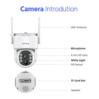 Annke 4MP solar security cameras 4CH NVR Video Surveillance Kit color Night Vision Two-way voice 2k wireless security cameras