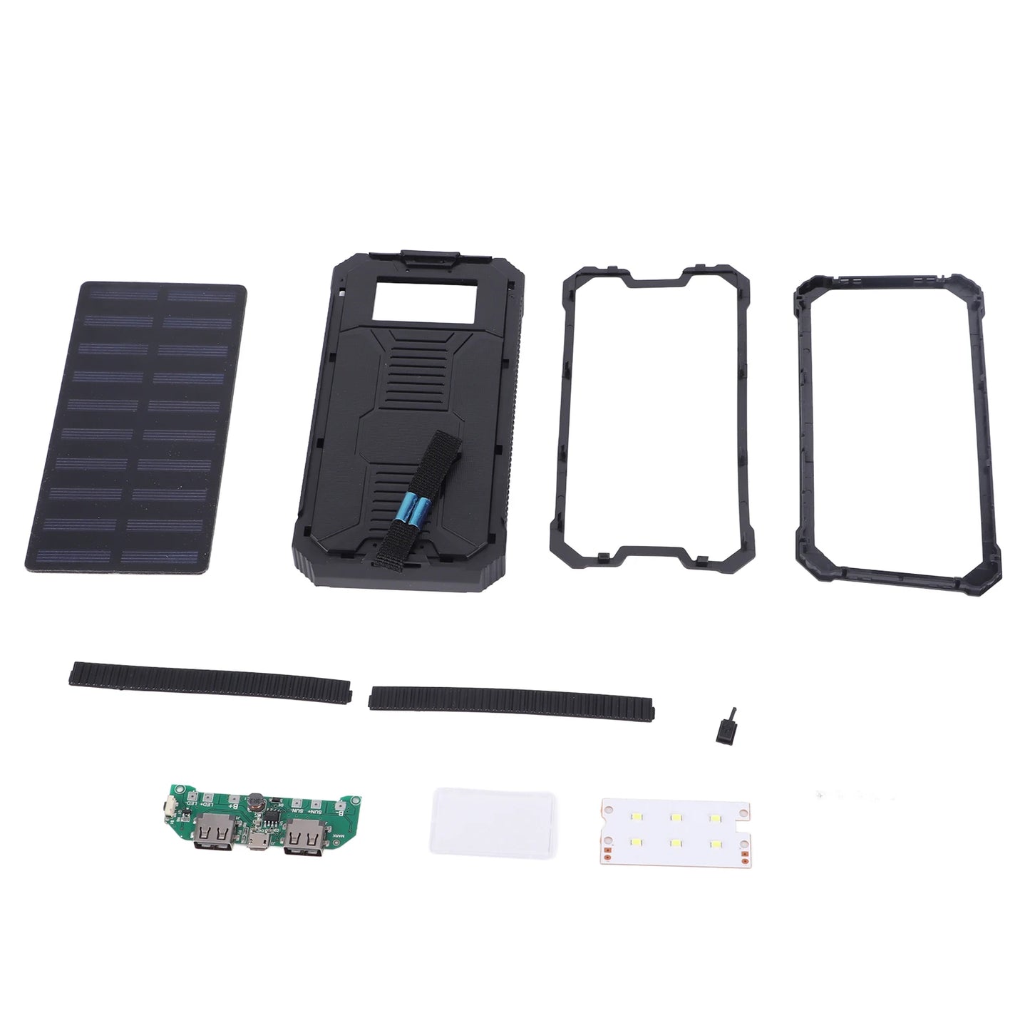 Mobile Power Bank Solar Power Bank Portable 20000mAh Fast Charging Dual USB Polar Mobile Power Bank Case DIY Kit Power Bank Case