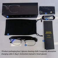 Smart Glasses AI Voice Assistant Camera Glasses Remote Shooting Outdoor Sport Glasses with Camera Open Ear Sound Mic Speakers