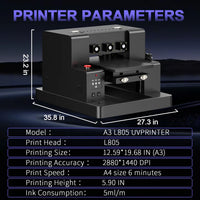 OYfame US EU Stock A3 A4 DTF Printer impresora UV dtf A3 For Epson XP600 T shirt Printing Machine A3 For L805 UV DTF Printer A3