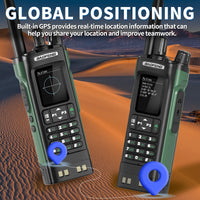 Walkie Talkie Baofeng UV-32 Multi Band 10W GPS Bluetooth Programming Amateur AM Two Way Radio with 2.0" Screen Type-C Ham Radio