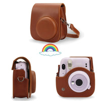 Fujifilm Instax Mini Camera Case Bag PU Leather Cover with Shoulder Strap For Instax Mini 9 Mini 8 Mini 11 Instant Film Cameras