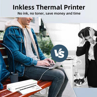 A4 Portable Thermal Printer Inkless Bluetooth-Compatible Wireless Mobile Travel Printer Document Printing Maker Home Office Use