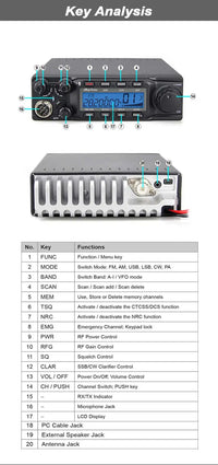 New AnyTone AT-6666 Pro 10 Meter Radio High Power 80W/50W Mobile Radio SSB(PEP)/FM/AM/PA/VOX/NRC Mode Long Range Two Way Radio