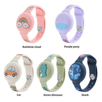 AirTag Bracelet Kid Children Anti-lost Bracelet Waterproof Silicone GPS Tracker Wristband for AirTag Kids Necklace Watch Band