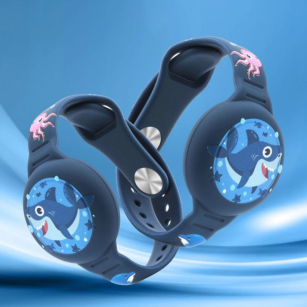 AirTag Bracelet Kid Children Anti-lost Bracelet Waterproof Silicone GPS Tracker Wristband for AirTag Kids Necklace Watch Band