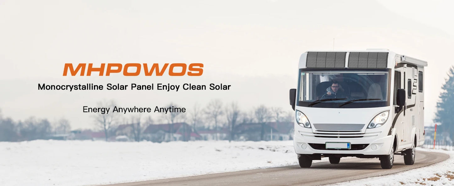MHPOWOS Balcony Power Plant 200W / 100W Flexible Solarpanel IP68 Solar Cell Solar Charger Photovoltaic off-grid for Boat Roof RV