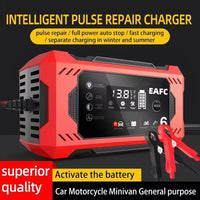 Large Screen Car Battery Charger 6A 12V Car and Motorcycle Battery Charging Device Lead-acid Battery Smart Repair LCD Display
