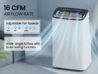 Movyxor 15000 BTU Portable Air Conditioner,Portable AC with Dehumidifier & Fan, 2 Fan Speeds, 24H Timer, Remote Control