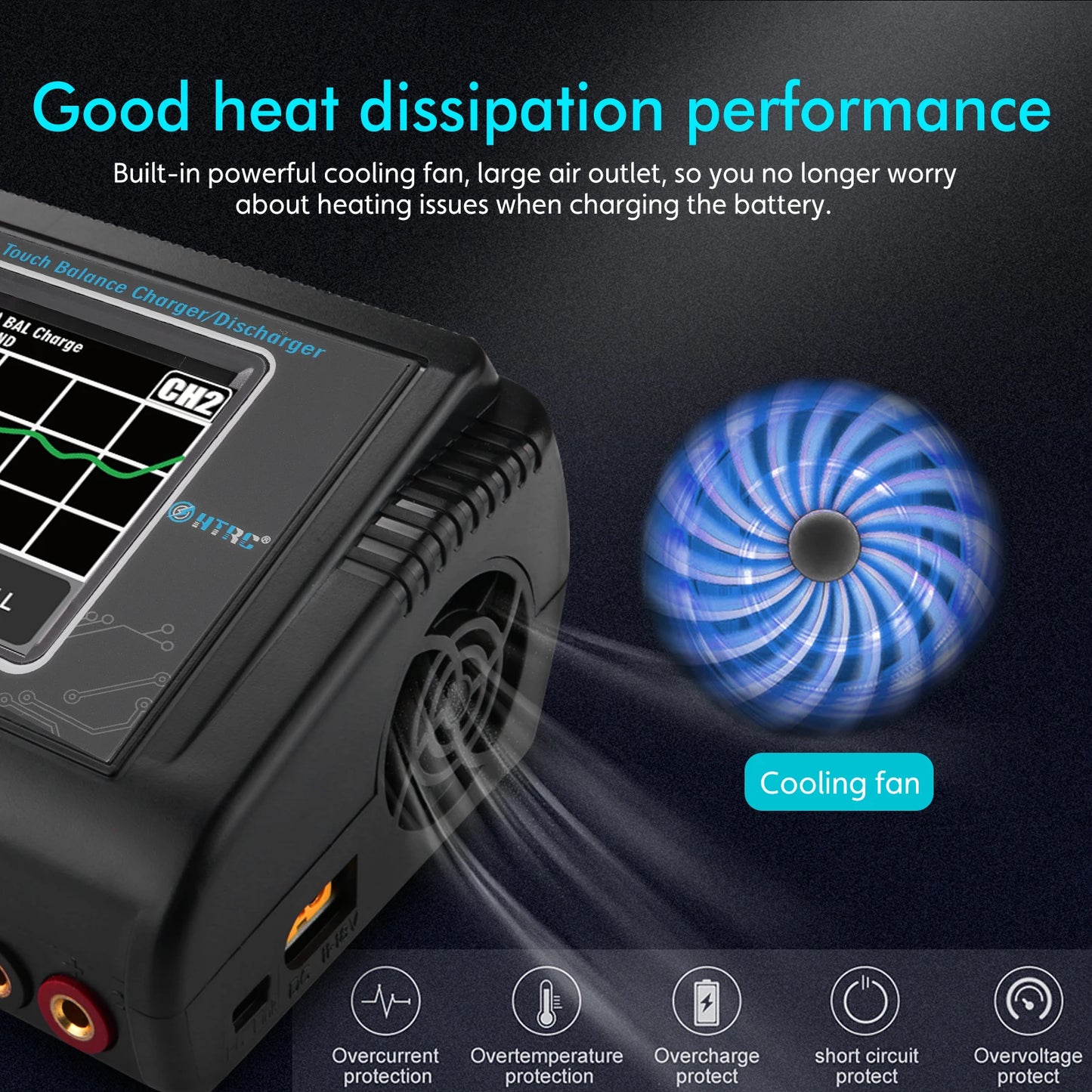 HTRC T240 DUO Lipo Charger RC Charger AC 150W DC 240W 10A Dual Channel Battery RC Model Balance Charger Discharger For RC Toys