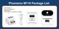 Phomemo M110 Self-adhesive Smart Thermal Label Printer for Business,Barcode Label, Price Tag, Address Wireless Sticker Printer