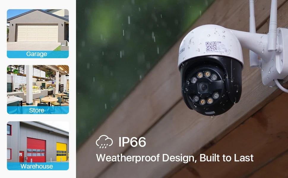 ZOSI 3MP/4MP PTZ Wifi IP Camera H.265 Wireless Surveillance Security CCTV Camera P2P Audio Outdoor AI Human Detection HD Cameras