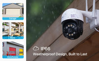 ZOSI 3MP/4MP PTZ Wifi IP Camera H.265 Wireless Surveillance Security CCTV Camera P2P Audio Outdoor AI Human Detection HD Cameras