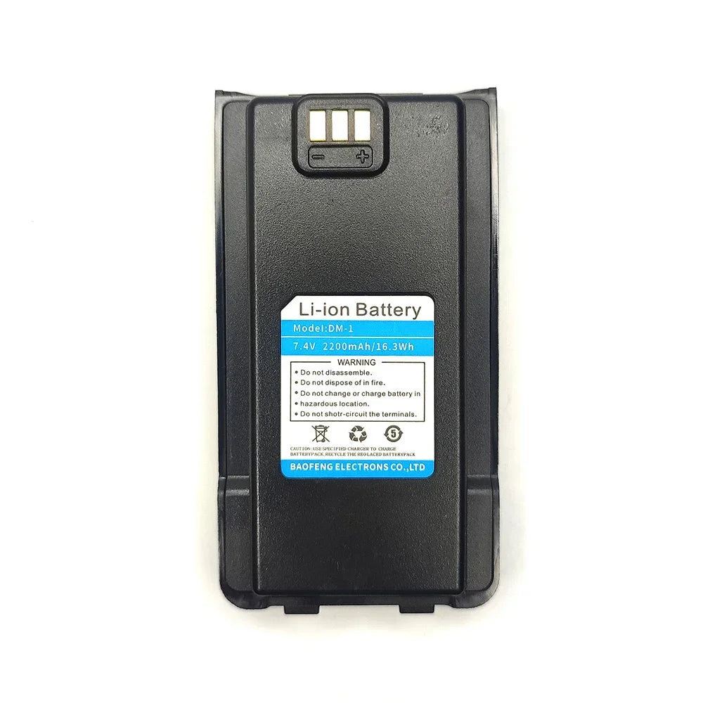 DM-1701 Walkie Talkie Li-ion Battery 2200mAh Rechargable Batterior For Baofeng Two Way Radios Digital DMR 1701 Extra Battery