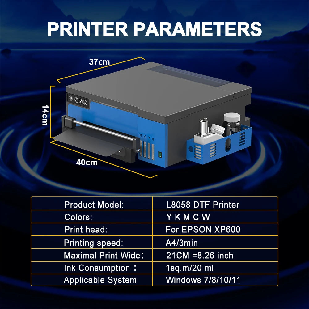 Colorsun DTF Printer Impressora A4/A3 Direct to Film T-Shirt Printing Machine Digital Inkjet DTF Printers For T-Shirt Hoodies