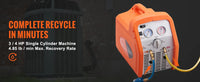 SucceBuy 3/4 1HP Refrigerant Recovery Machine Portable AC Recovery Machine 60Hz Recovery Machine HVAC for Car Air Conditioning