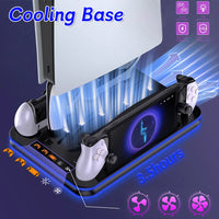 For PS5 Slim Cooling Stand PS5 cooling StationRGB Charging Base Dual Controller Charger Dock Station for PS5/PS5 Slim Accsessory